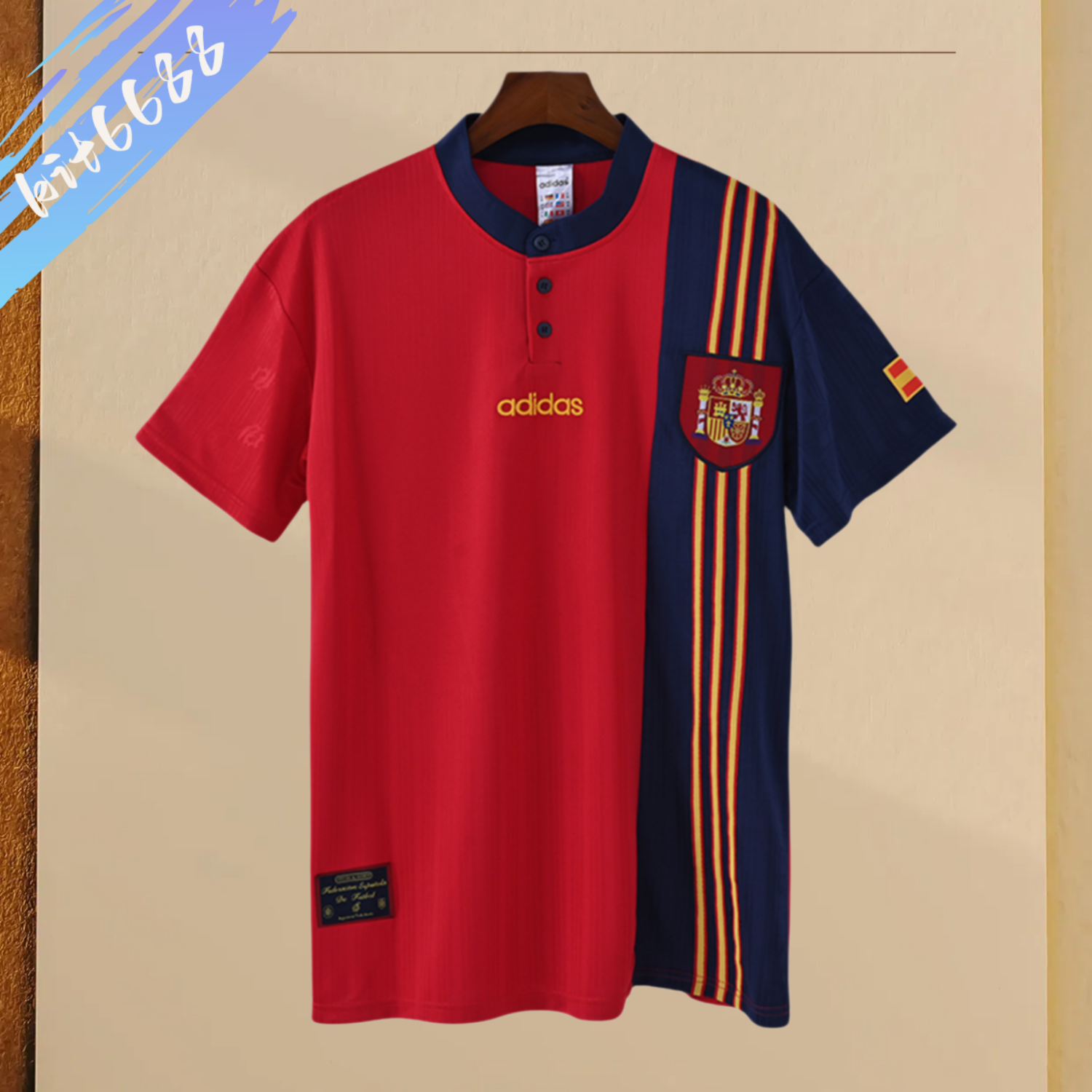 1996 Spain Home Retro Football Shirt