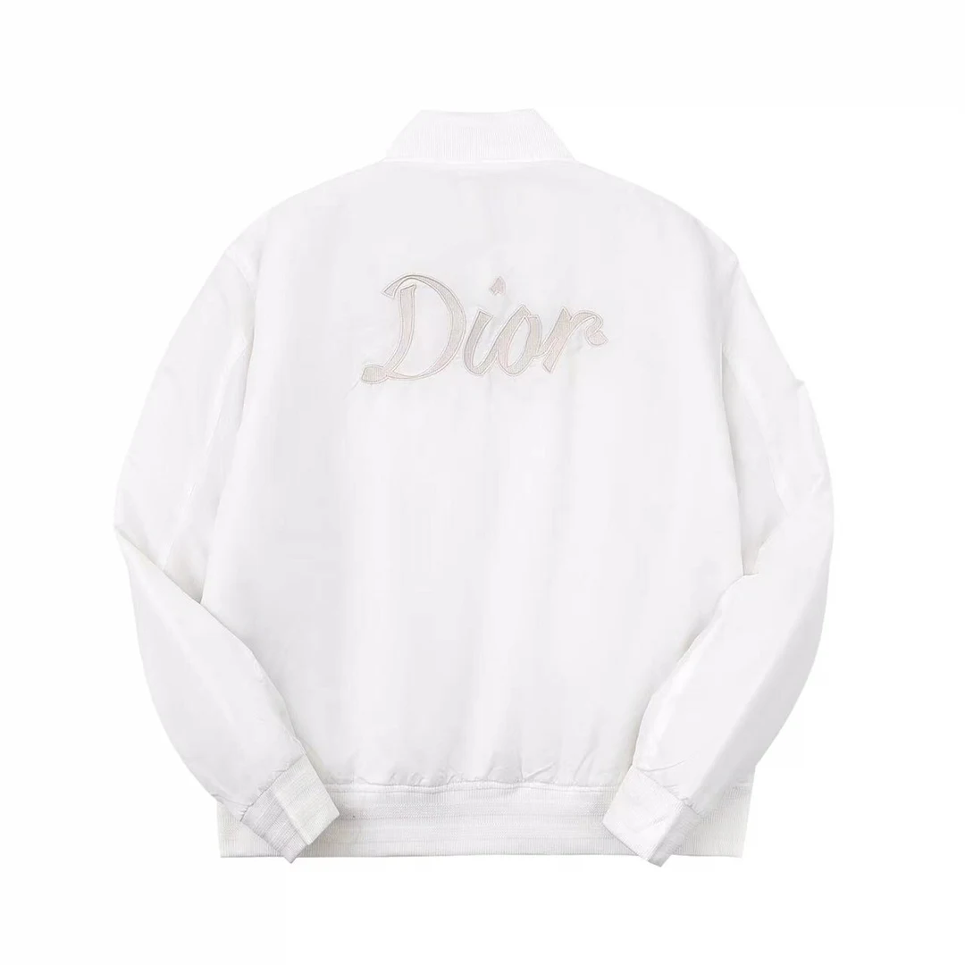 Dior Stickerei Bomberjacke Weiß Jacken CK700424