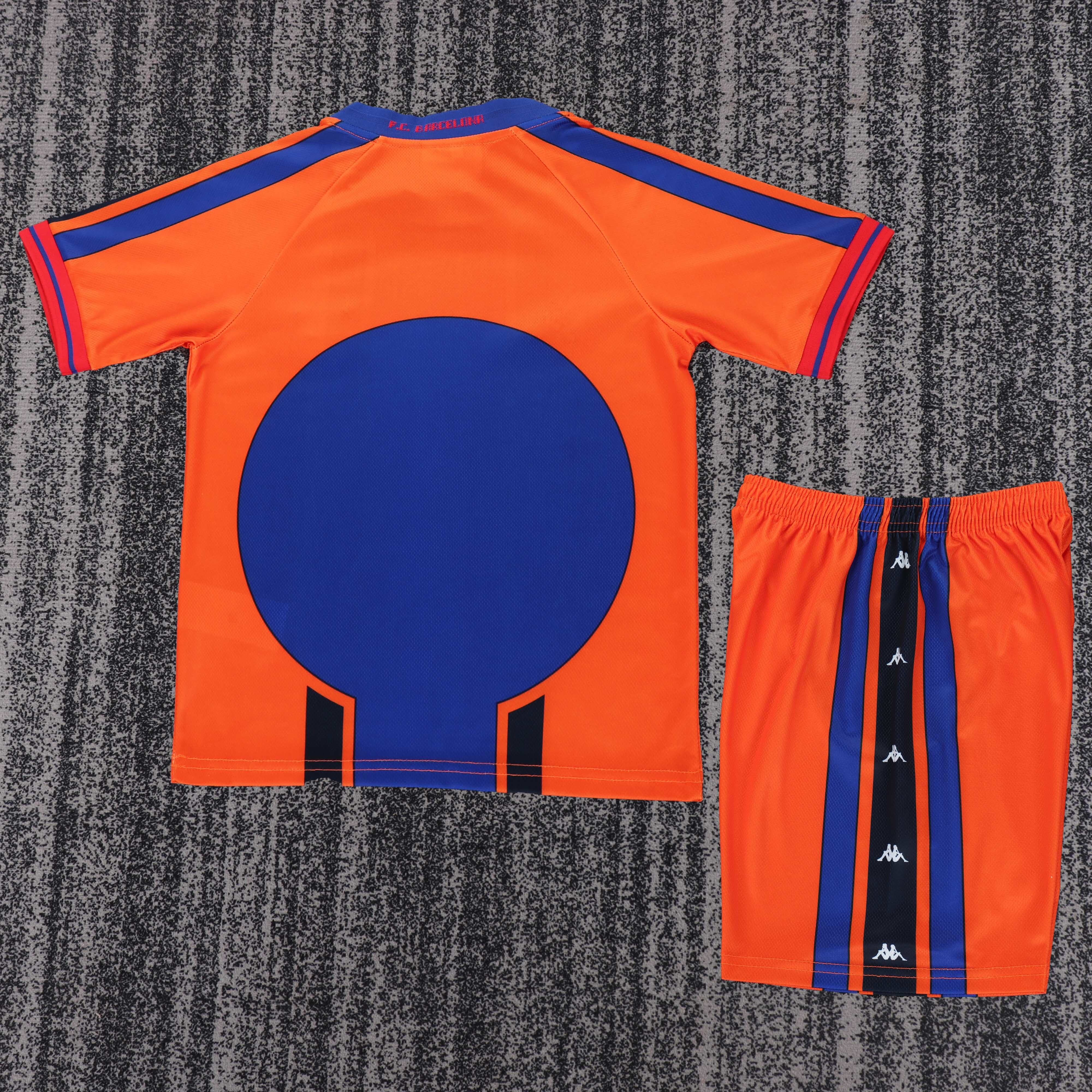 1997/1998 Barcelona Away Retro Kids Kit(Kids Kit)