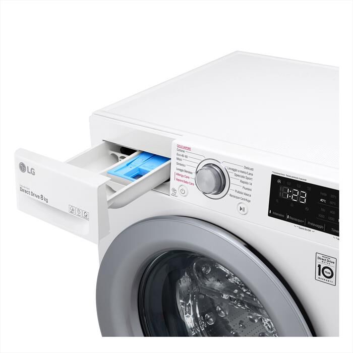 LG - Lavatrice F2WV3S7S4E 7 Kg Classe D-White
