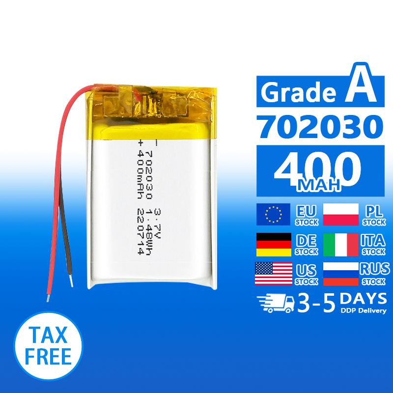 Pouch Lithium Ion Batteries 702030 702040 3.7v 400mAh 500mAh