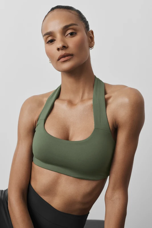 ALO Softsculpt Feel The Heat Halter Bra