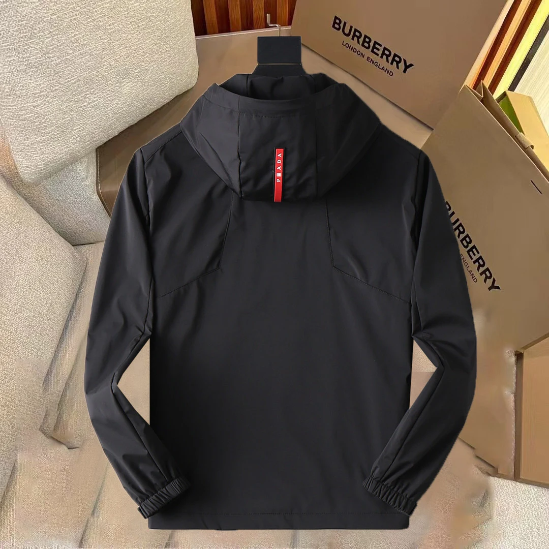Prada 26SS wendbar Kapuzenjacke schwarz Jacken SX910969