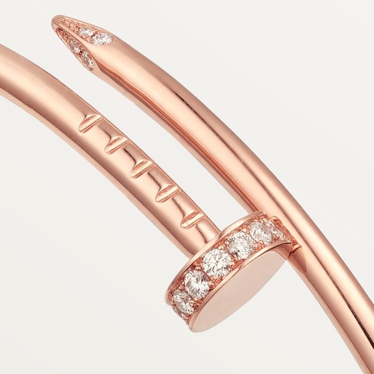 Juste un Clou bracelet, small model, diamonds Rose gold 2.5 mm