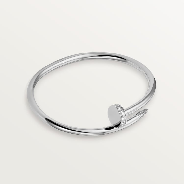 Juste un Clou bracelet, classic model, diamonds 18K white gold 3.5 mm