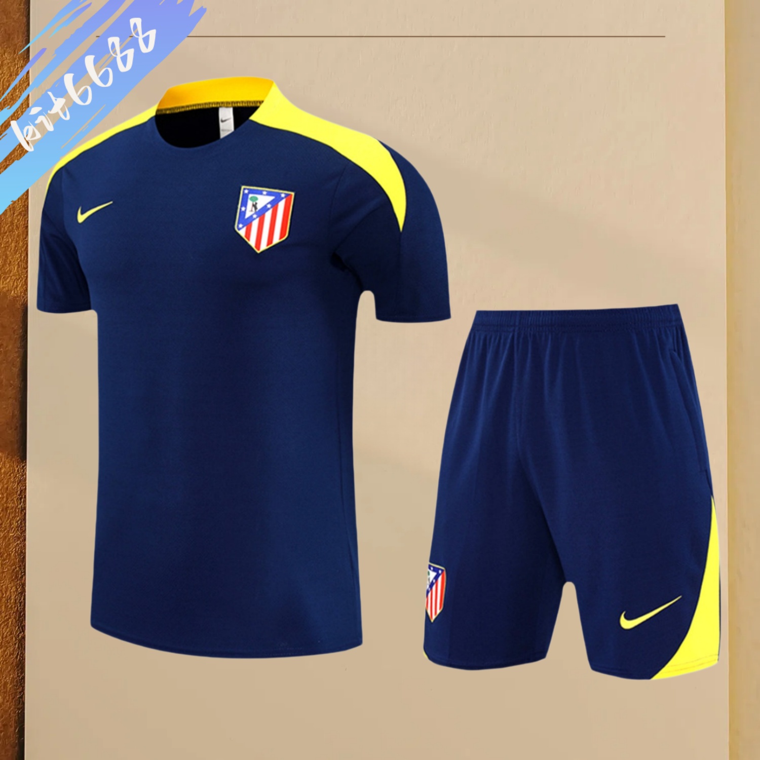 2025/2026 Atletico Madrid Dark Blue Adult Short Sleeve Training Wear (Adult Kit)