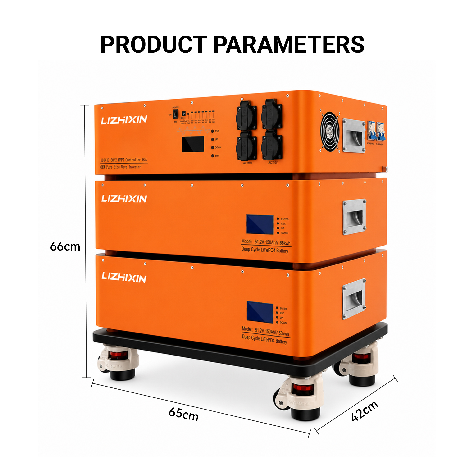 51.2V 150Ah *2 15.36KWH All-in-one Battery