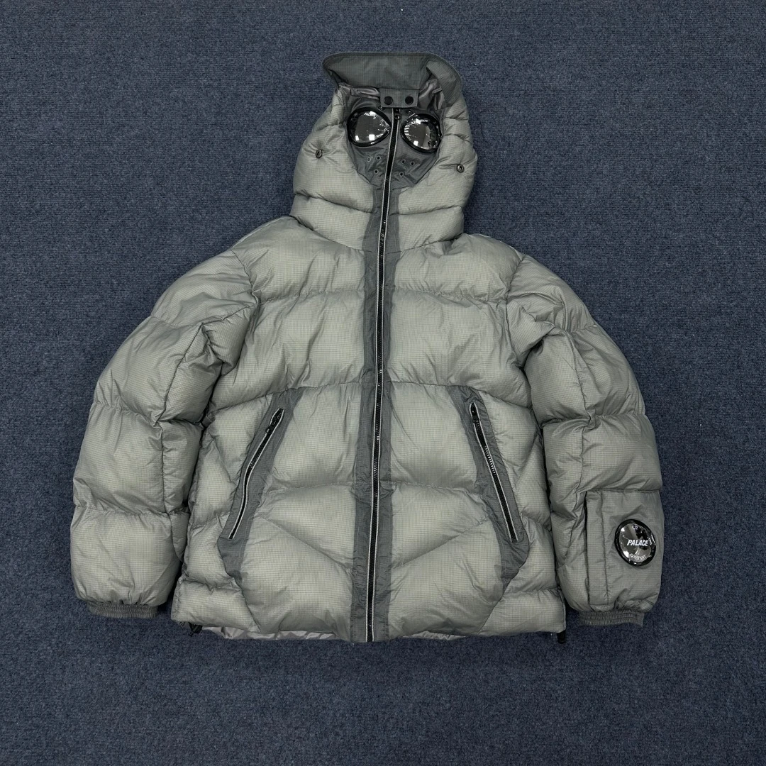C.P. COMPANY Classic Goggle-Lens Hat Lightweight Windproof Horizontal-Quilted Utility Padded Jacket