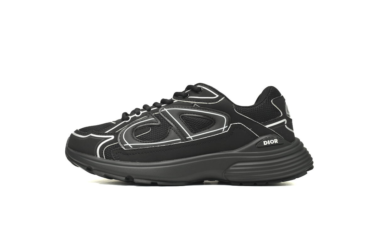 Dior Light Grey 'B30' Sneakers Black 3SN279ZND-H900
