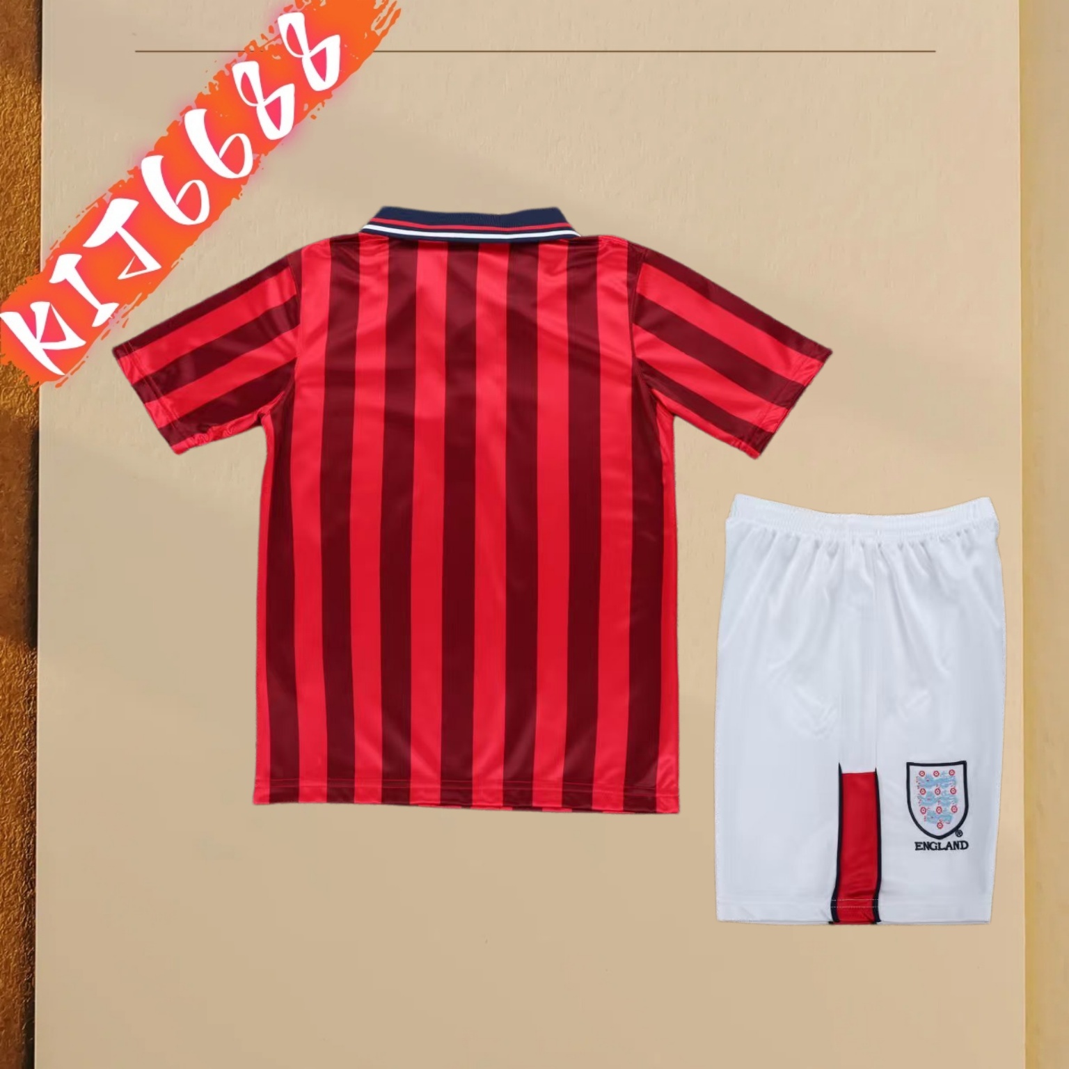 1998 England Away  Retro Football Soccer jerseys Kids suit