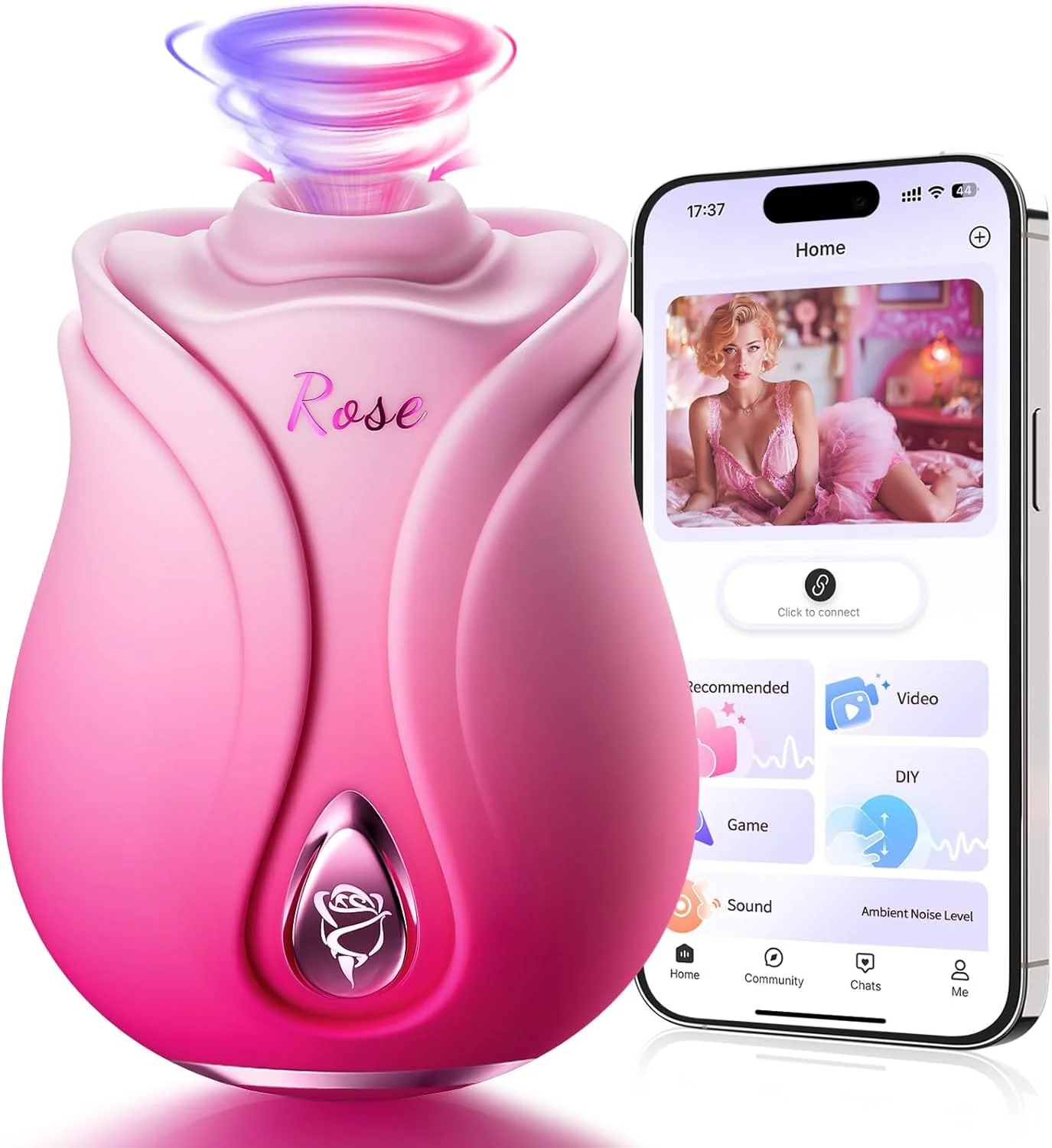 Rose Toy Nipple Clitoral Sucker Vibrators With APP Control