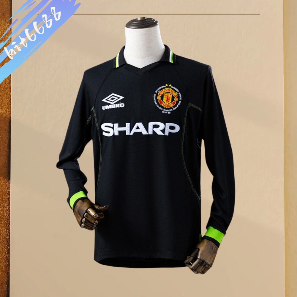 98/99 Manchester United Third Away long sleeved retro football jersey