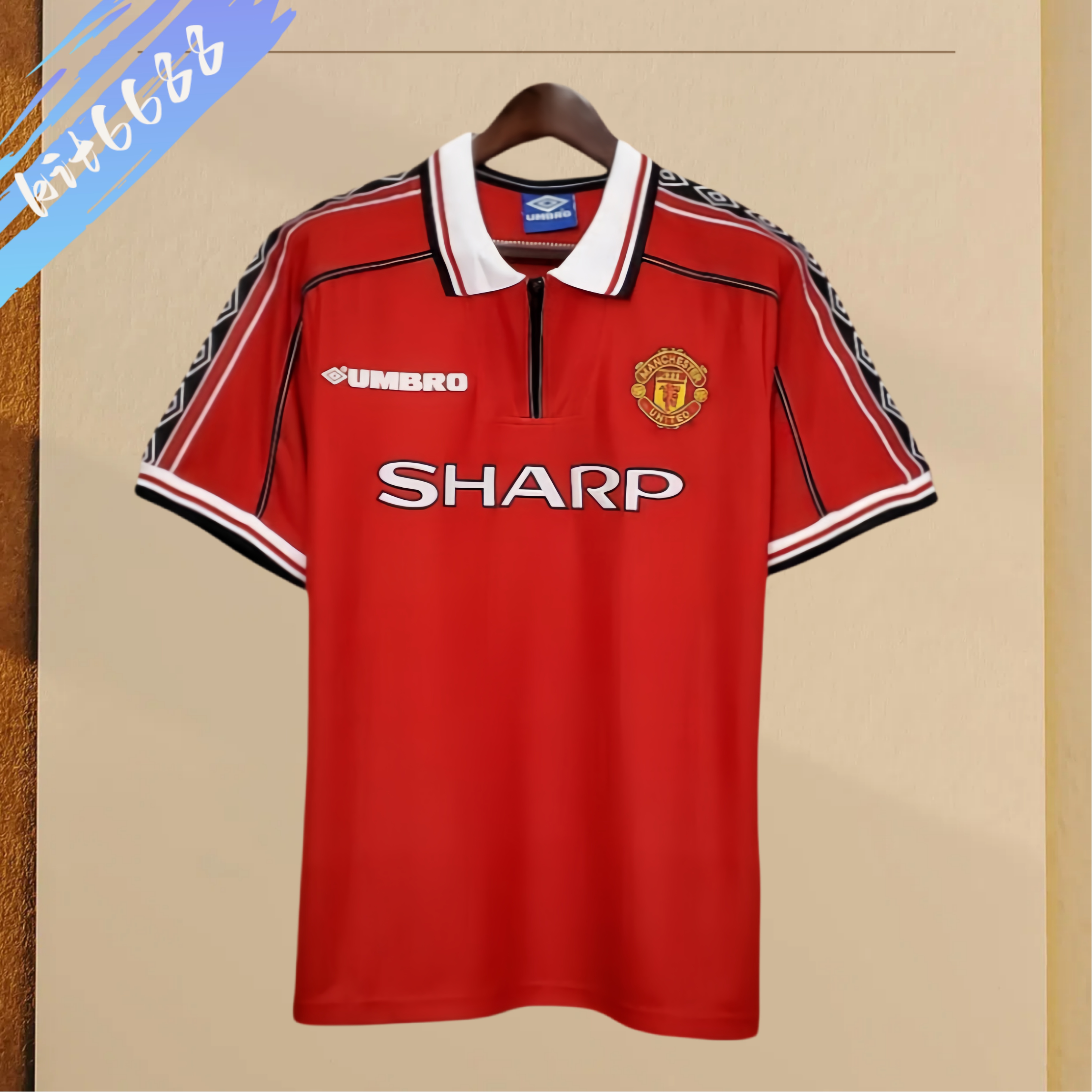 98/99Manchester United home retro football jersey