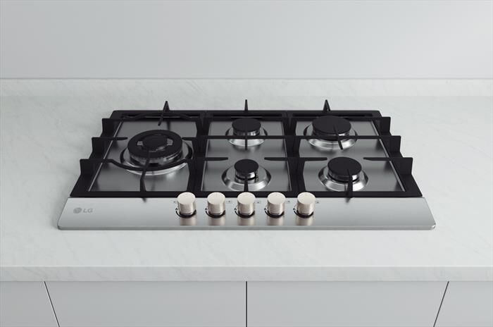 LG - Piano cottura a gas CBGZ3016S 75 cm-Inox