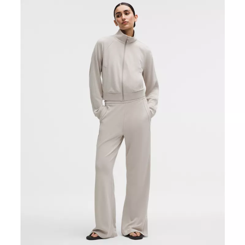 Softstreme High-Rise Wide-Leg Pique Pant Regular
