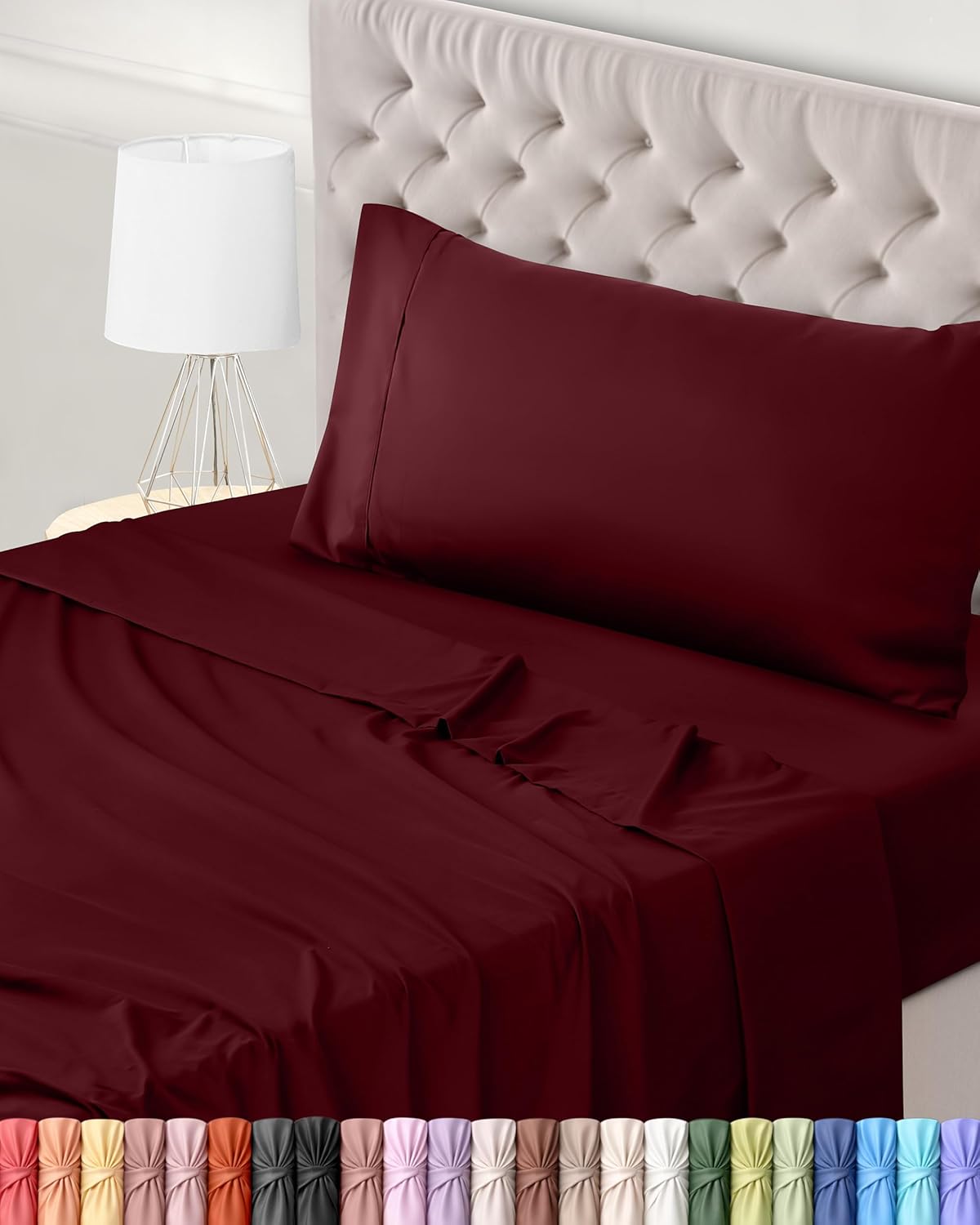 Utopia Bedding Juego de Sabanas 4 Piezas 150x200 - Poliéster Microfibra Cepillada - Oeko-Tex Certificado - Sábana Bajera, Sábana Plana y 2 Fundas de Almohada 50x75 (Cama 150, Gris)