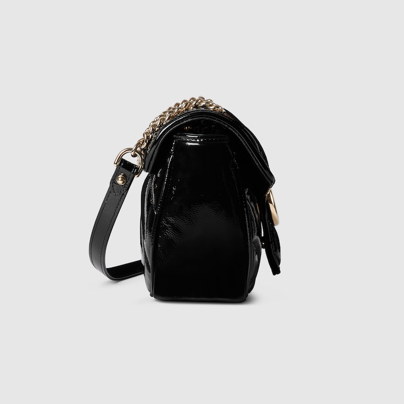 GG Marmont small shoulder bag Black patent