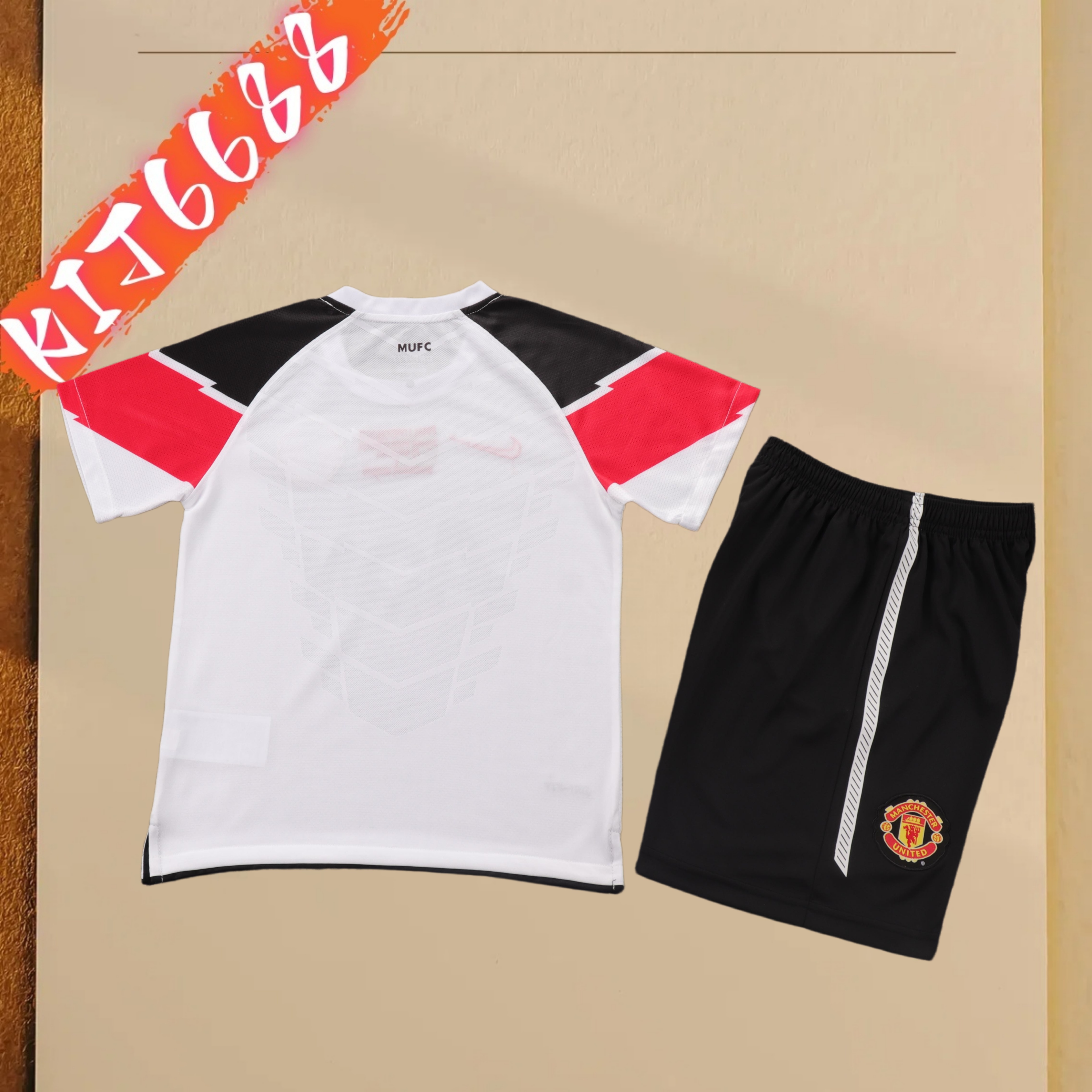 11/12 Manchester United Away Champions League version Retro Football Soccer Kids Kit