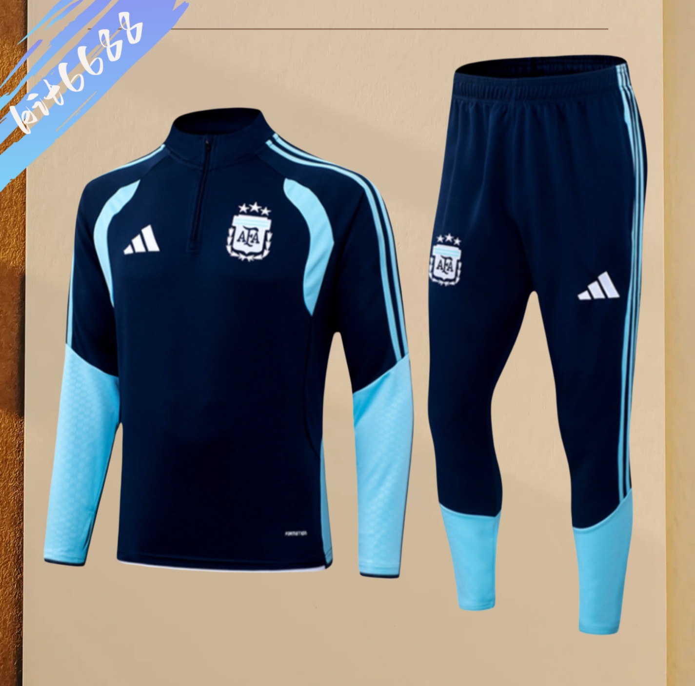 2026/2027 Argentina Half Zip Training Clothes (Adult Kids Kit)