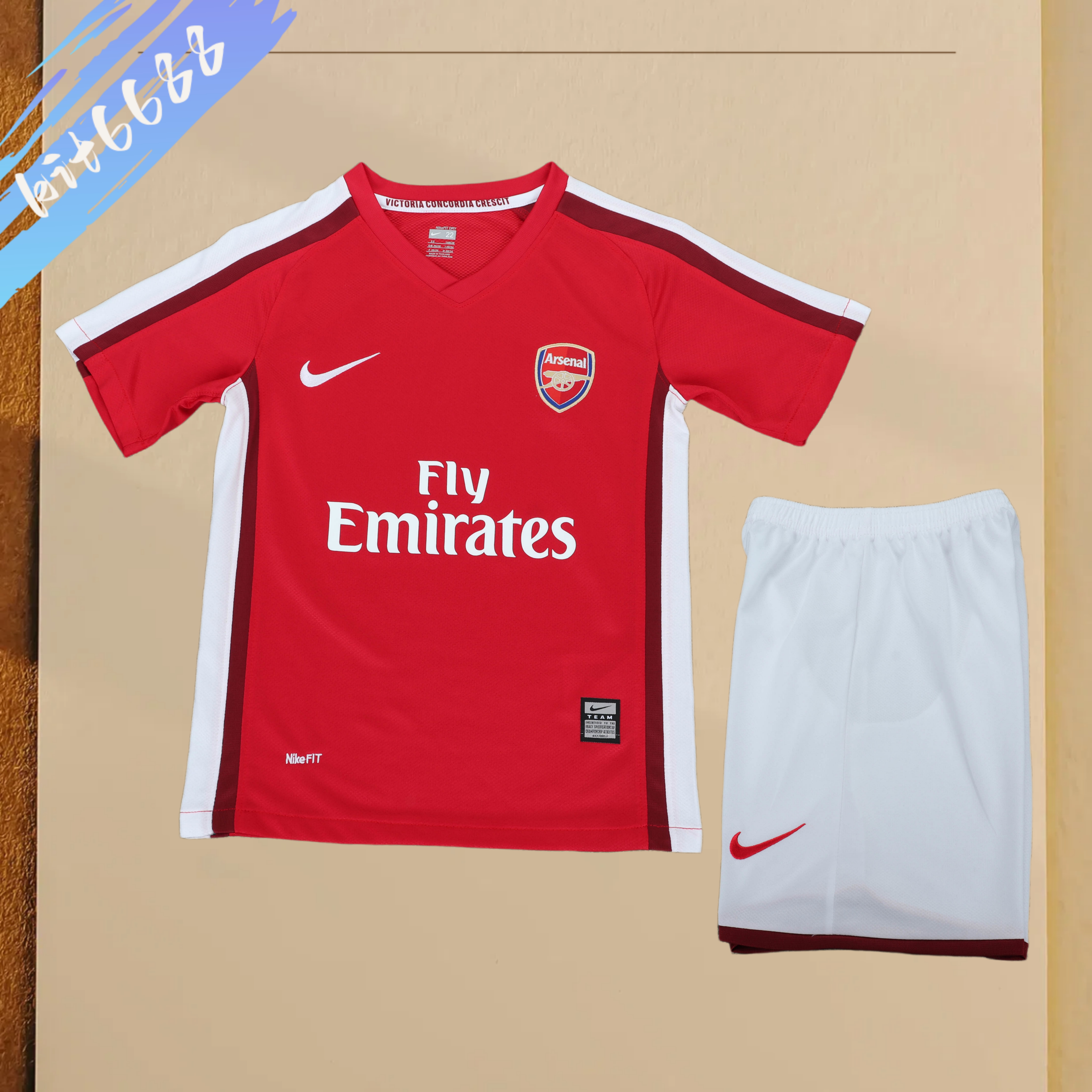 08/10 Arsenal Home Retro Football Shirt (Kids Kit)
