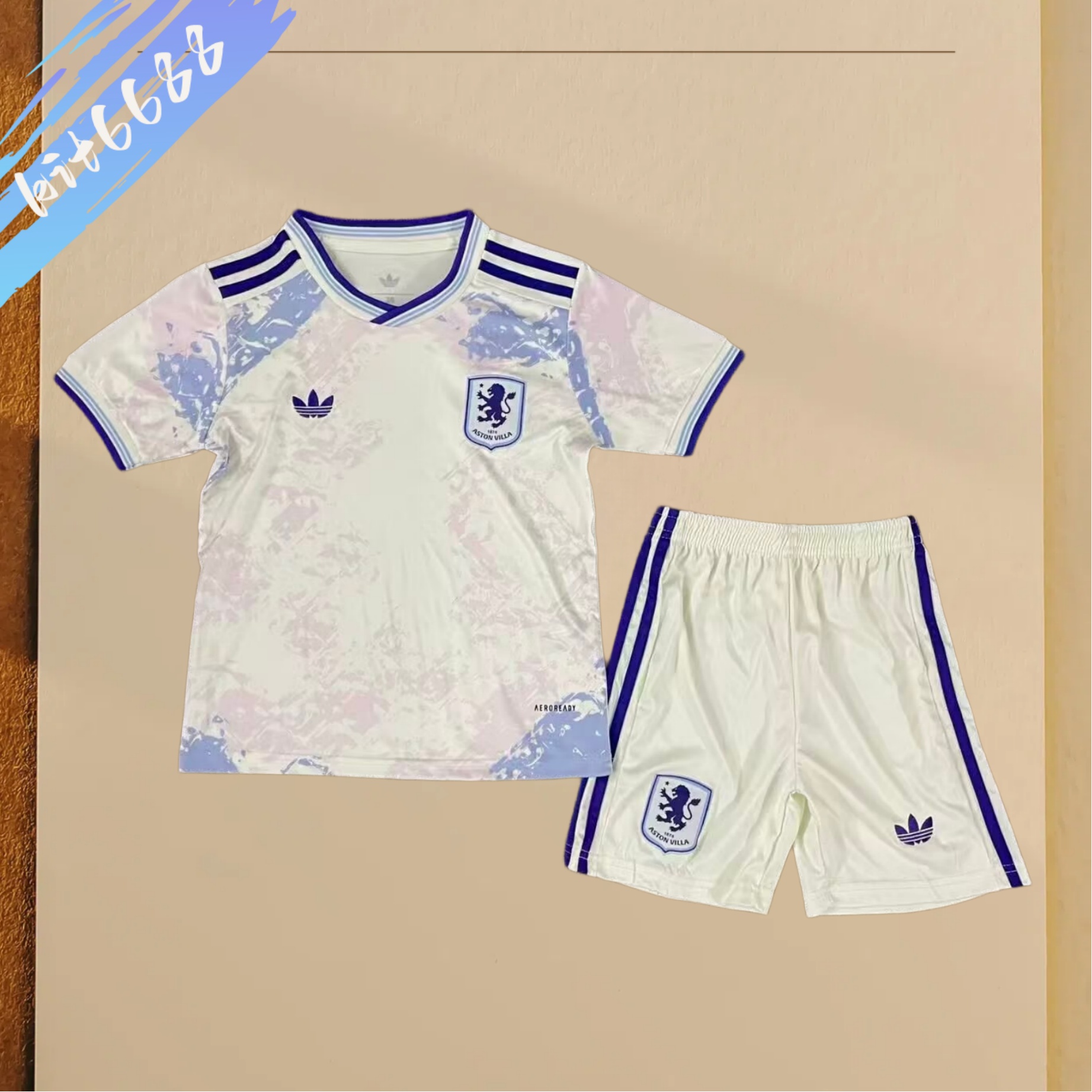 2025/2026 Aston Villa  third away Football Shirt ( Kids Kit socks）