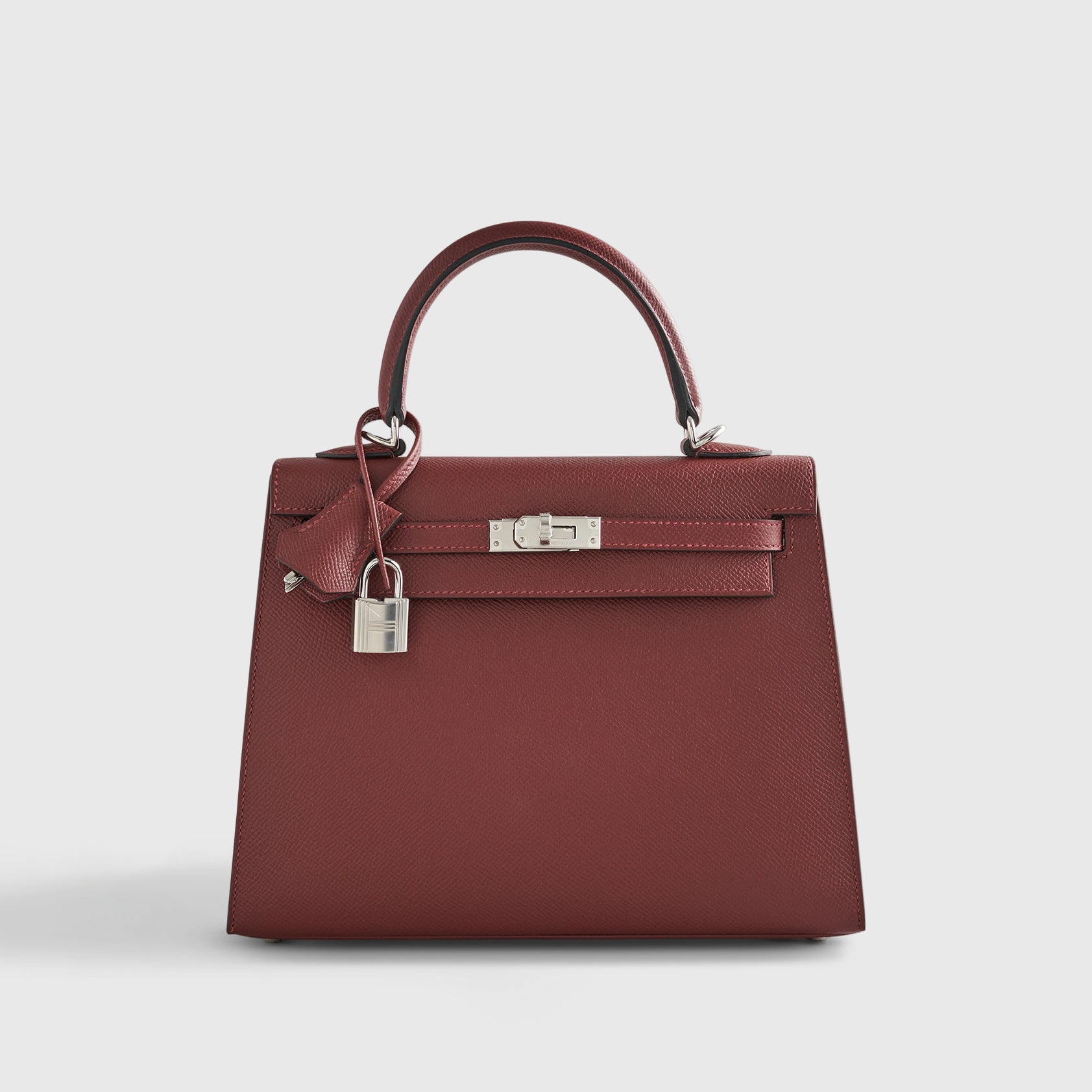 Hermès Kelly 25 Epsom Rouge H Sellier Palladium Hardware