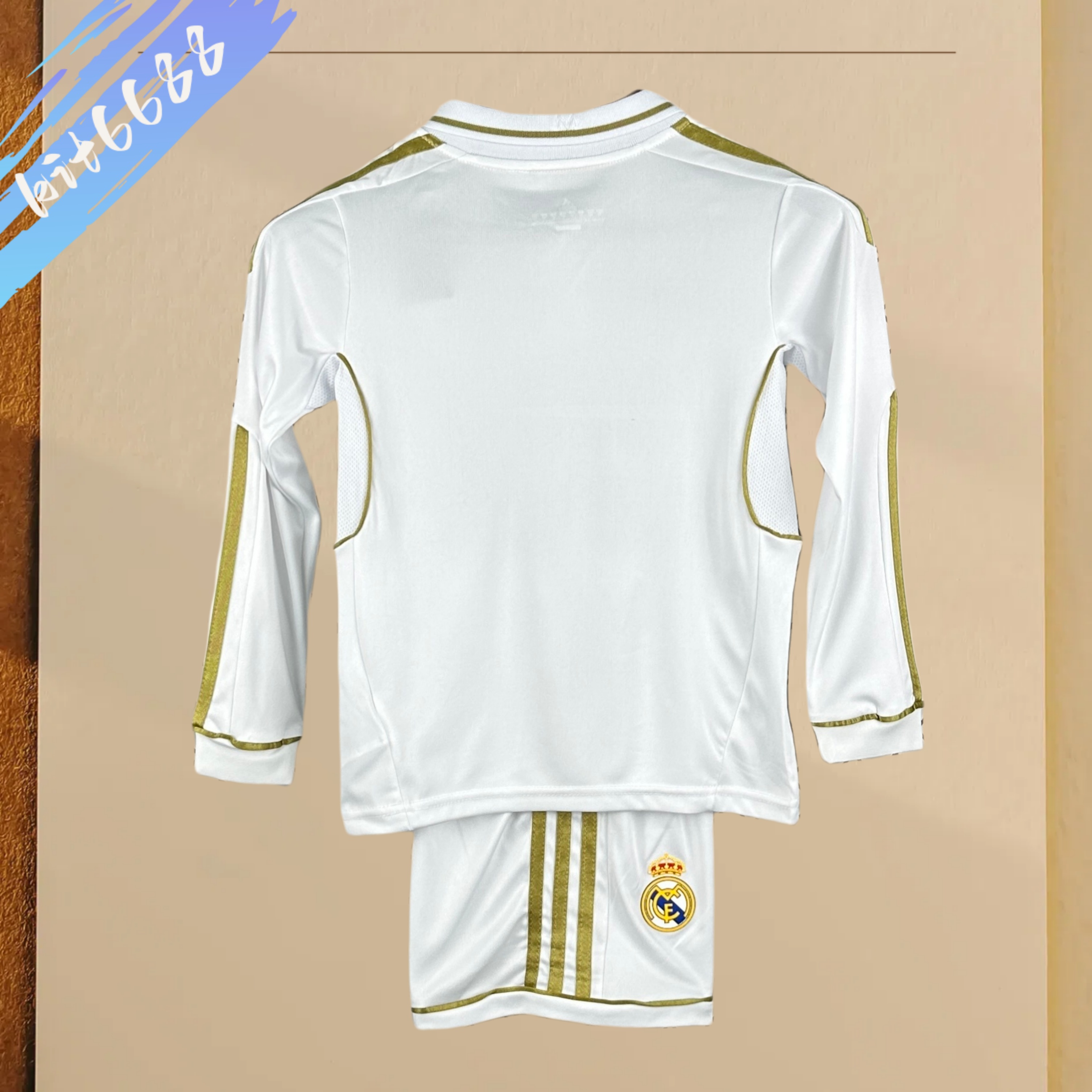 2011/2012 Real Madrid home long sleeves Retro Kids Set