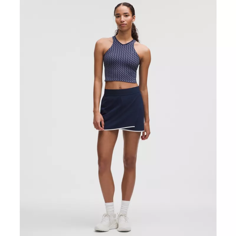 Cropped V-Neck Tennis Tank Top Medium Support, B/C Cup