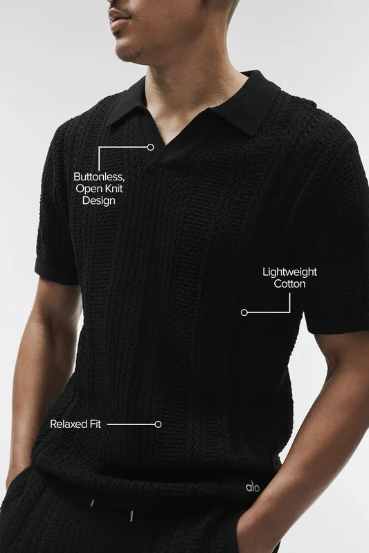 Coastline Knit Short Sleeve Polo