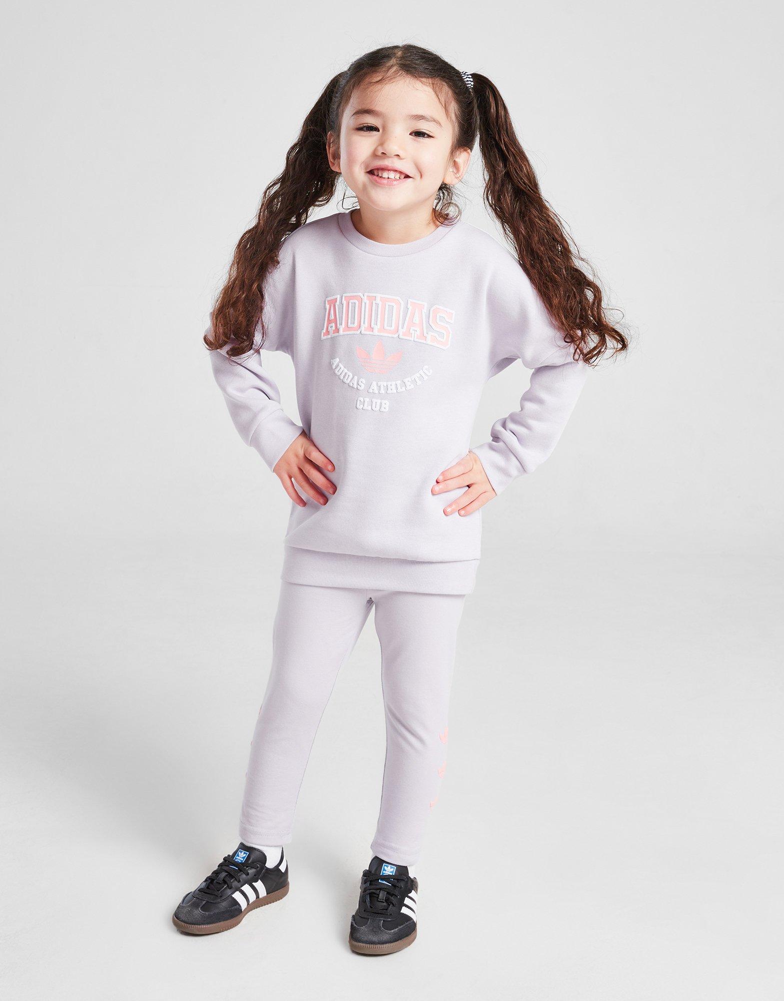 adidas Originals Girls' Varsity Crew Sweatshirt/Leggings Set Babys