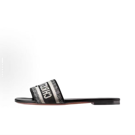 Dior Classic Dway Slide Rose Black