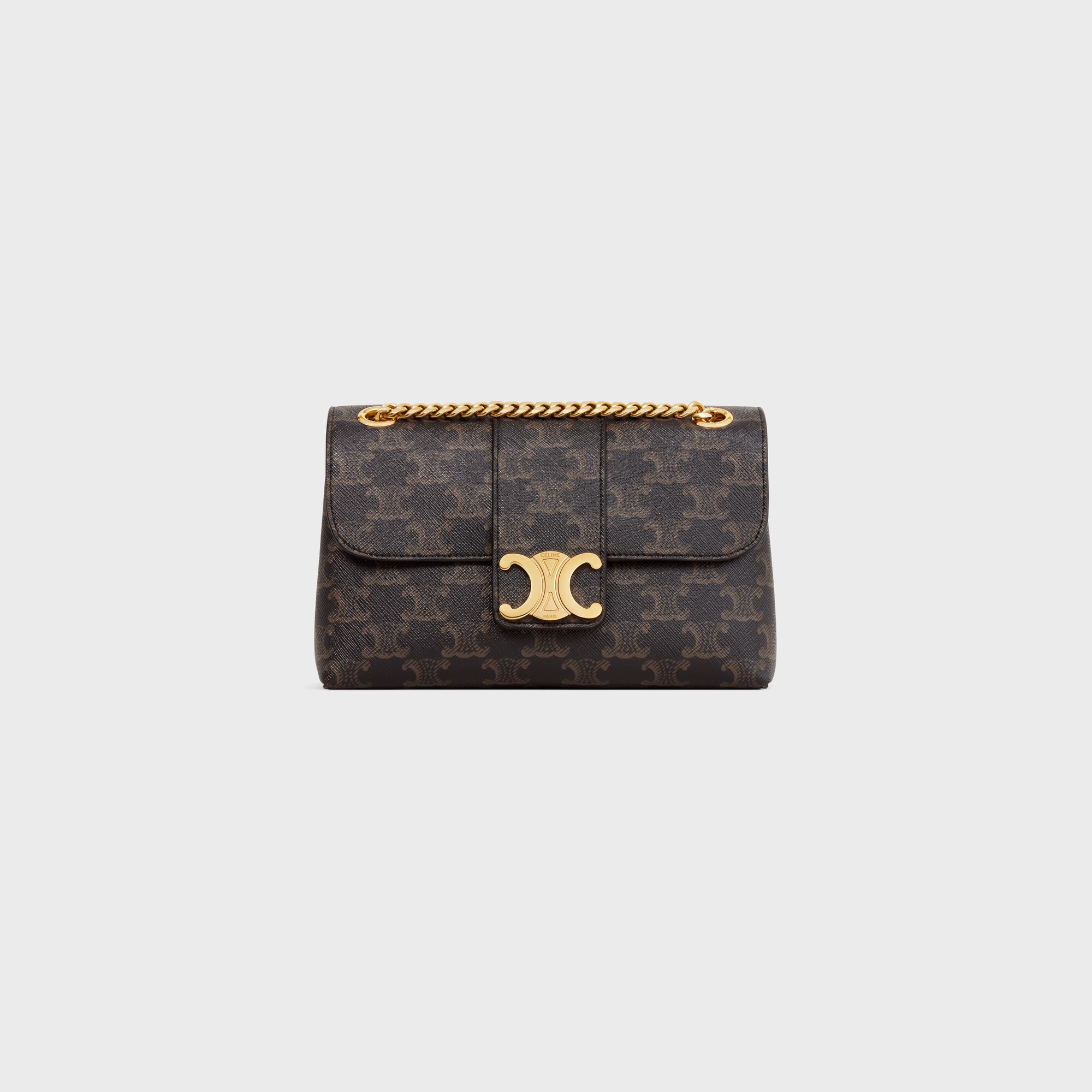 TEEN CELINE VICTOIRE BAG in Triomphe Canvas TAN