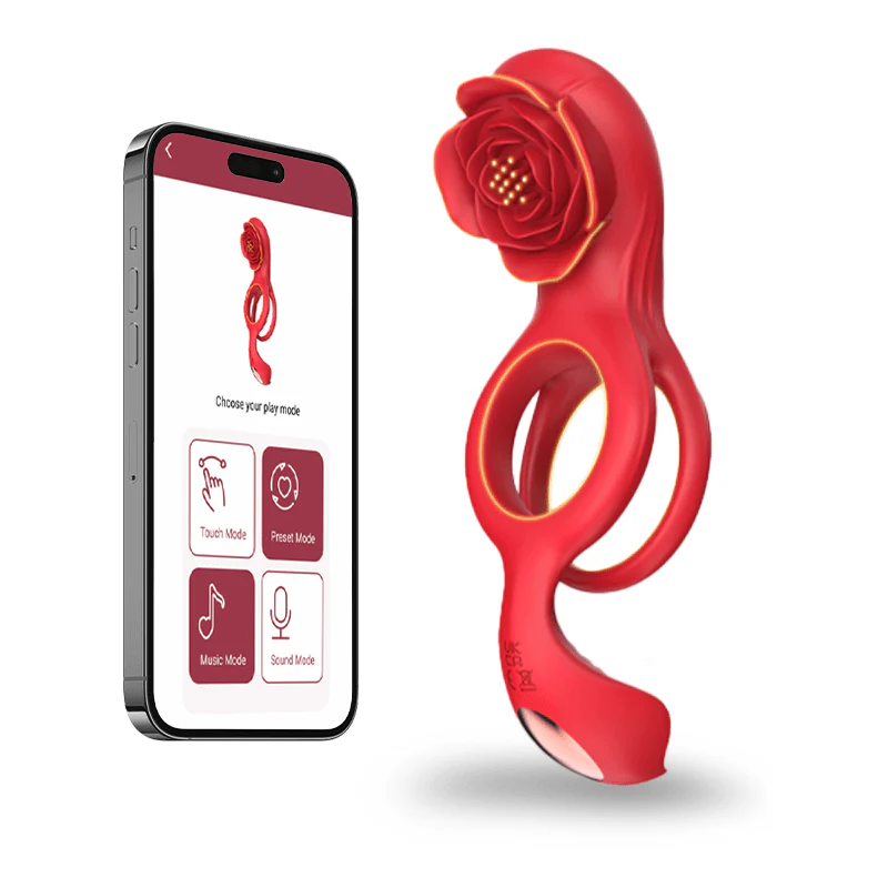 Mlovexy - Cock Ring with Rose Clitoral Stimulation