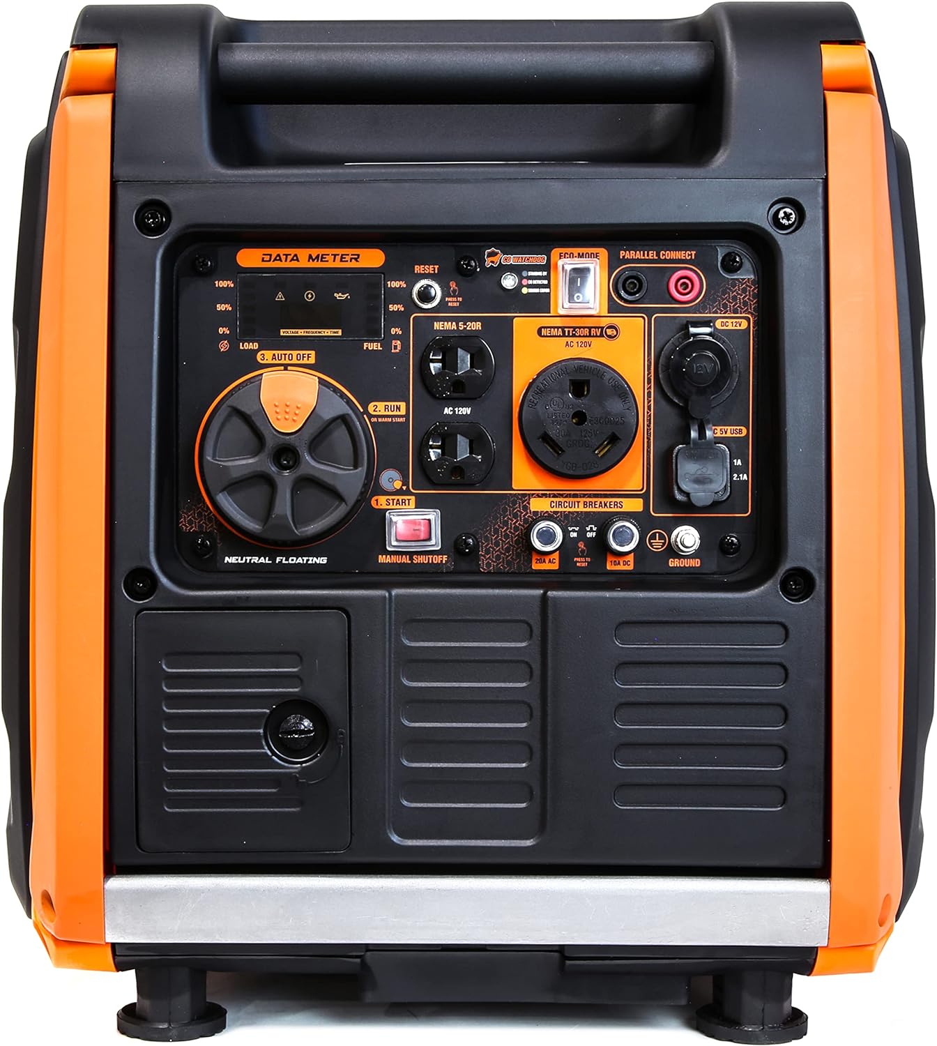 WEN 56400iX 4000-Watt Inverter Generator with Fuel Shut-Off and CO Shutdown Sensor. Black