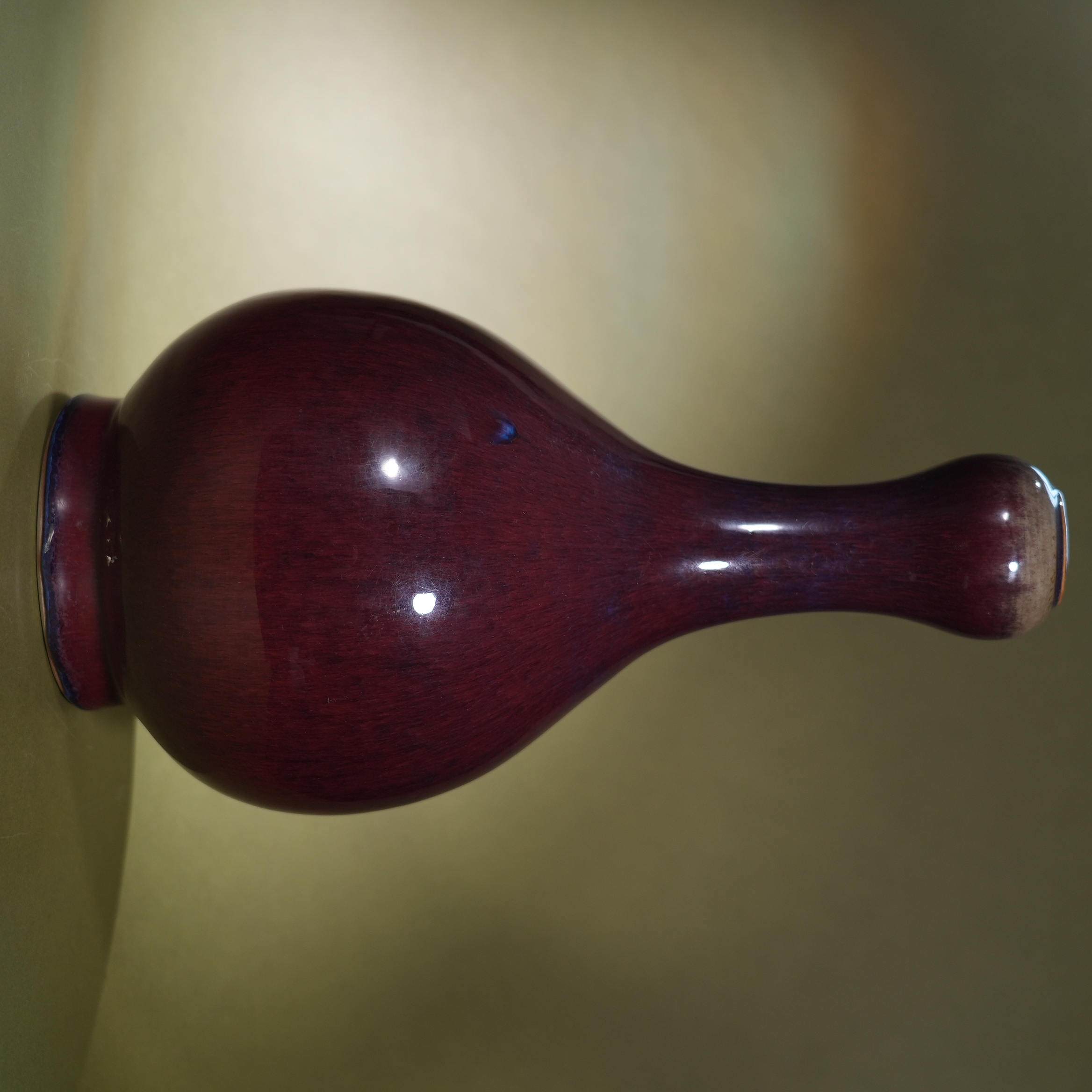 Ancient Chinese Flambe Glaze Garlic-head Porcelain Vase