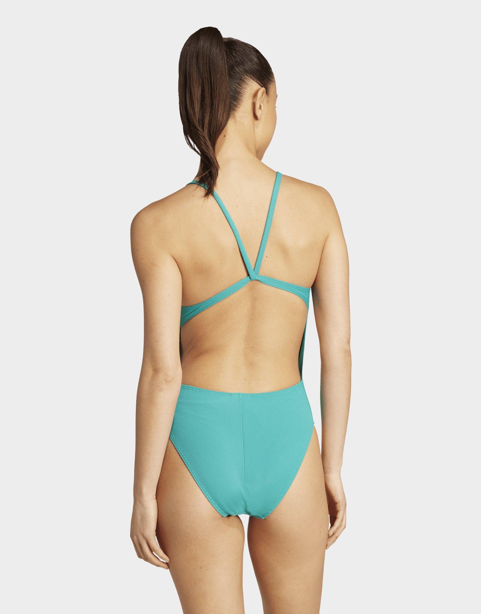 adidas Iconisea Ribbed Padded Badeanzug, dünne Träger