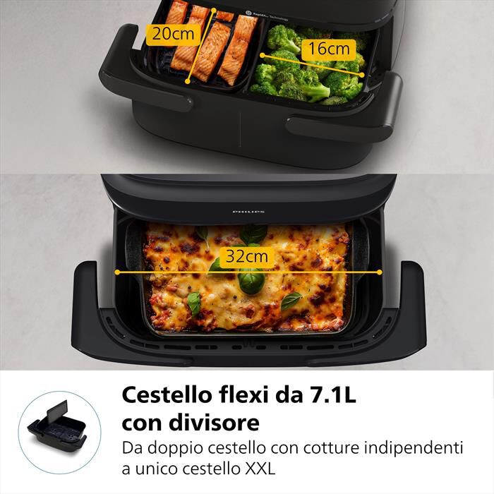 PHILIPS - Friggitrice ad aria AIRFRYER SERIE 1000 NA150/00-Nero