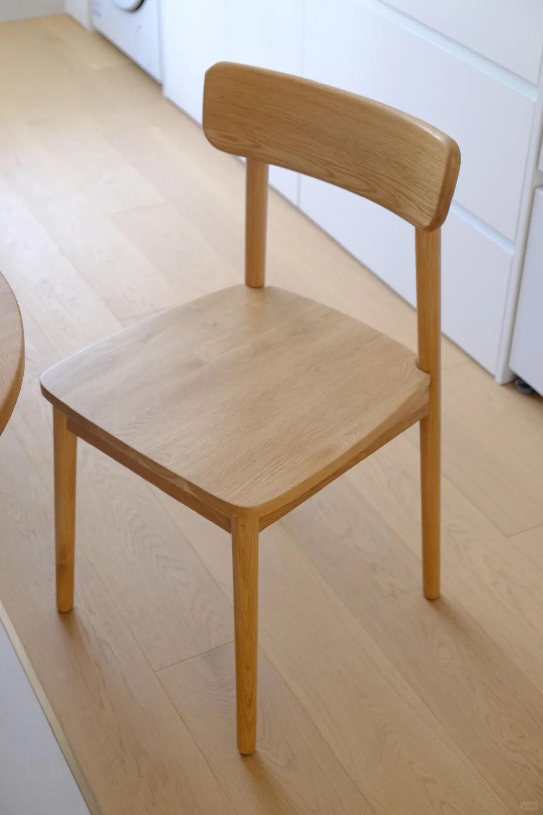 Wood & Cream Style Accent Chair, Modern Minimalist Wooden Lounge Chair for Living Room & Bedroom