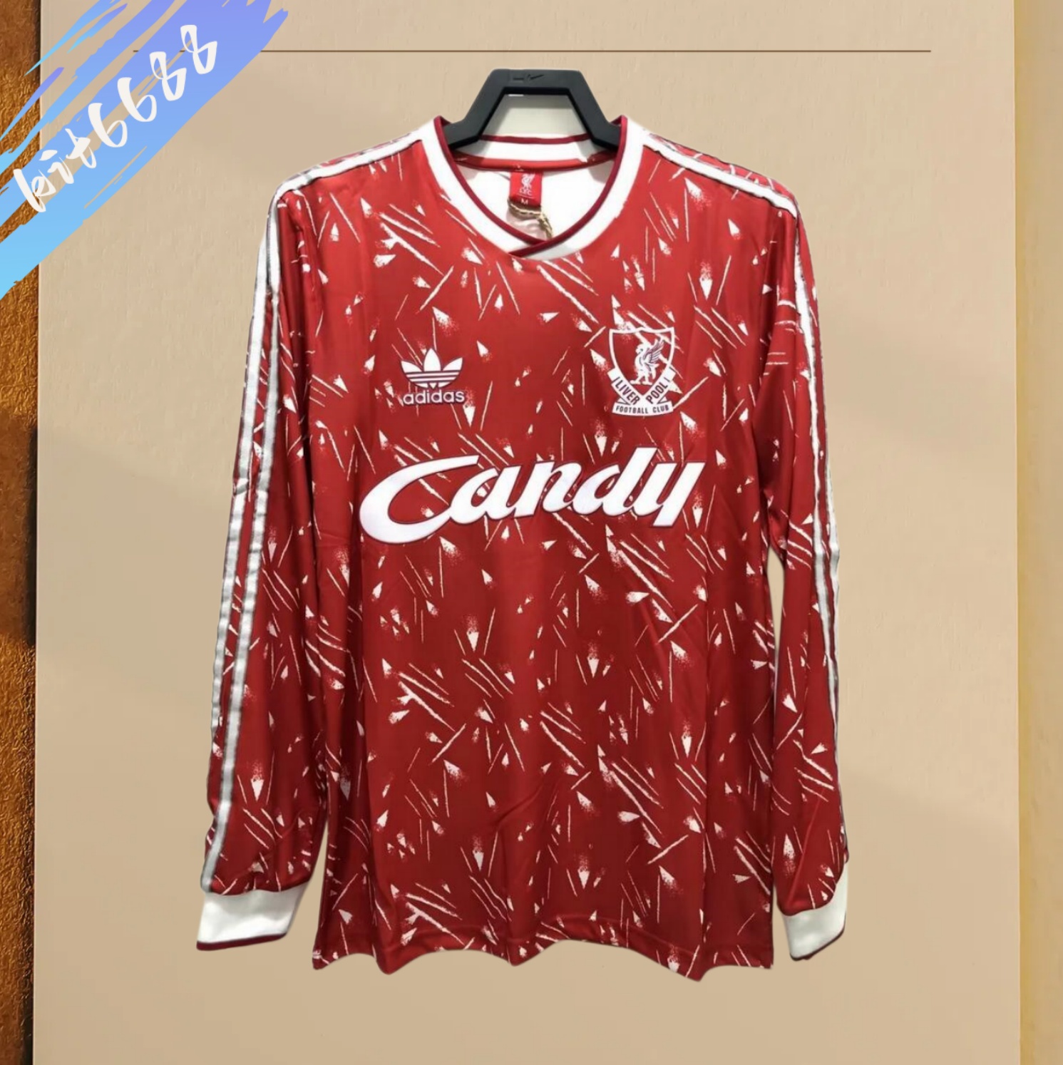 89/91 Liverpool home Retro long sleeves Football Shirt