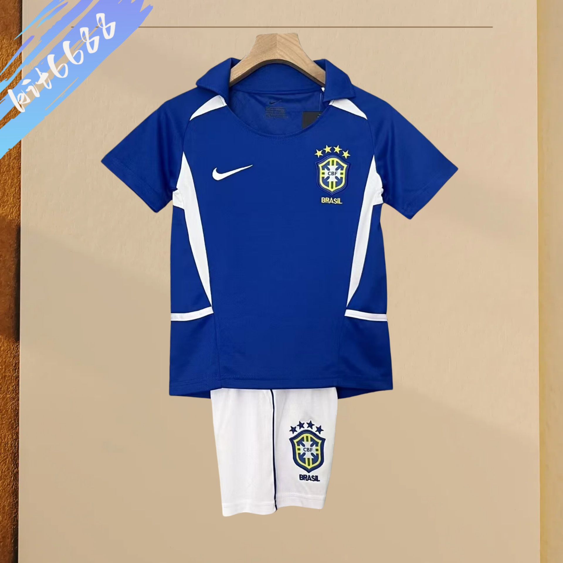 2002 Brazil Away Retro Kids Kit