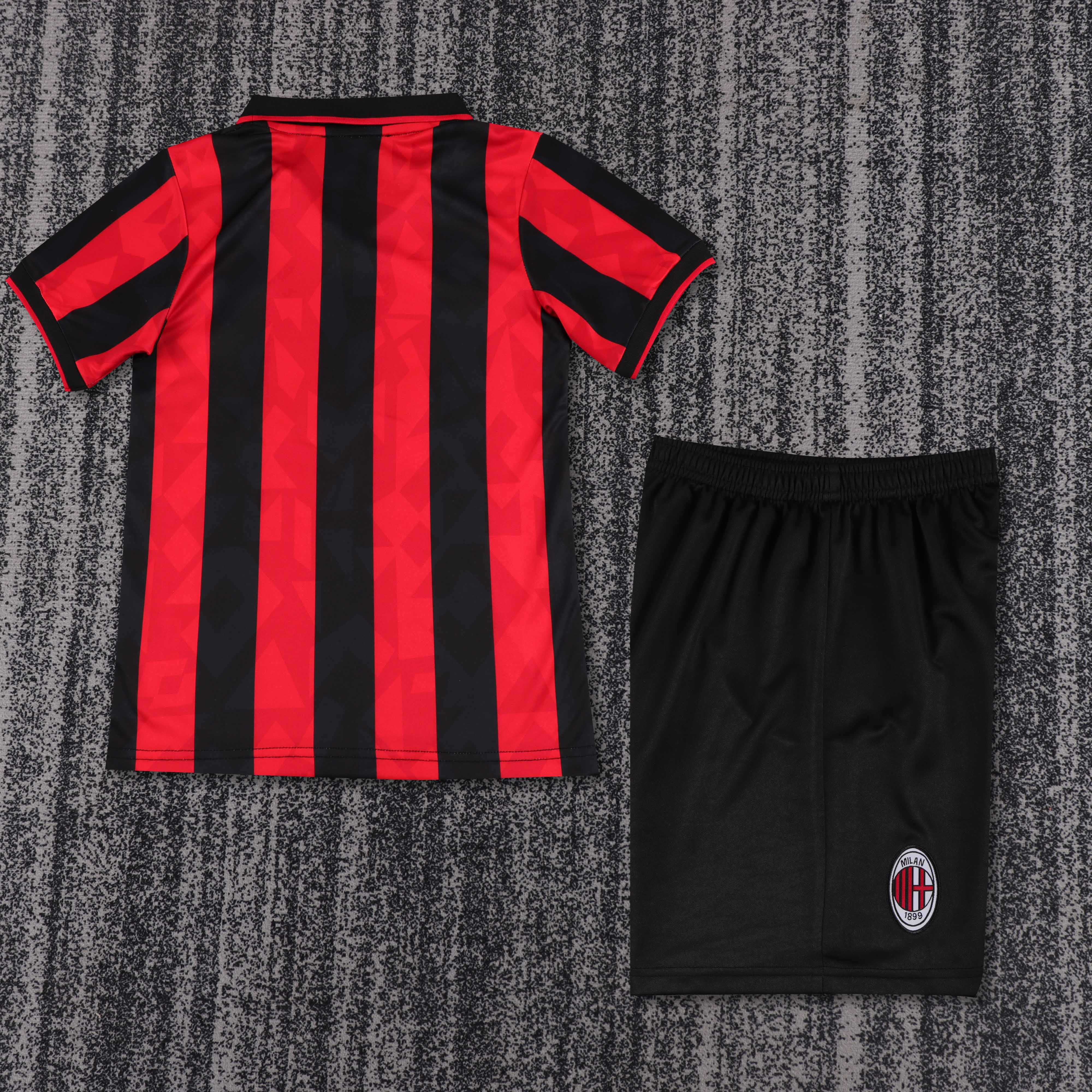 1993/1994 AC Milan home Retro Football Jersey (Kids Kit)