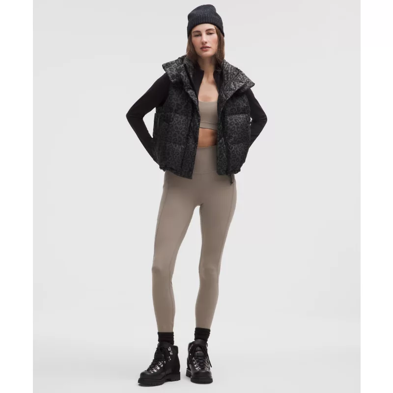 Wunder Puff 600-Down-Fill Cropped Vest Print