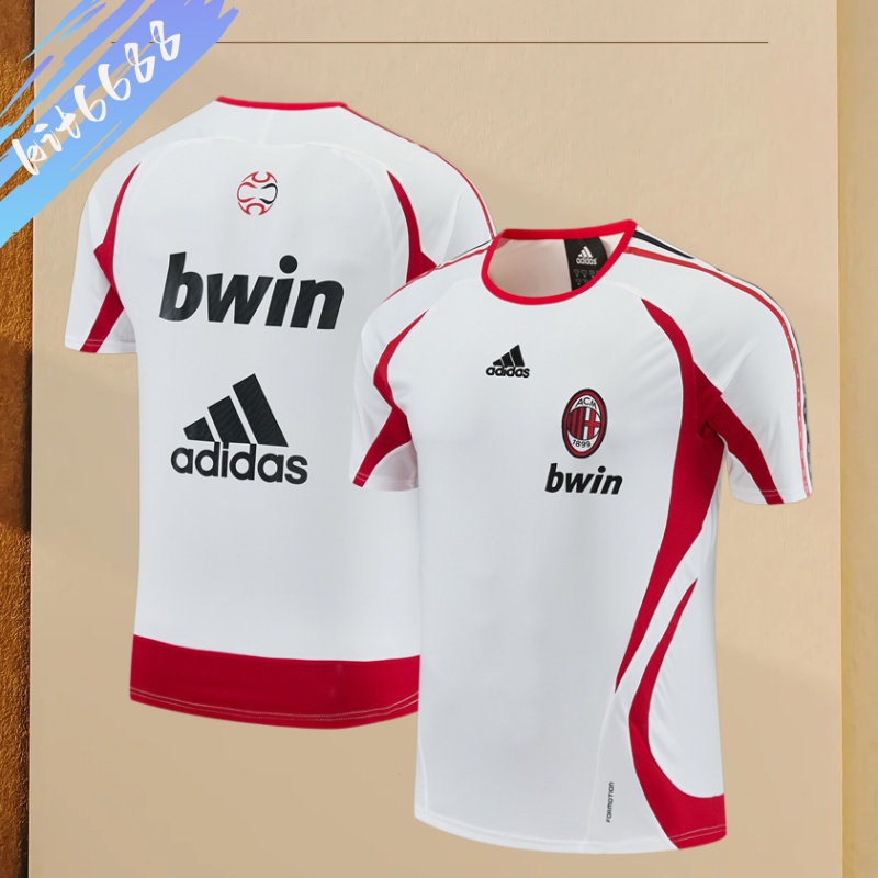 06/07 AC Milan retro training suit short sleeved football shirt