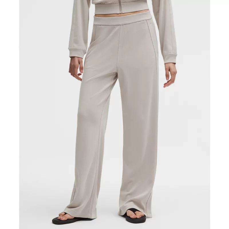 Softstreme High-Rise Wide-Leg Pique Pant Regular