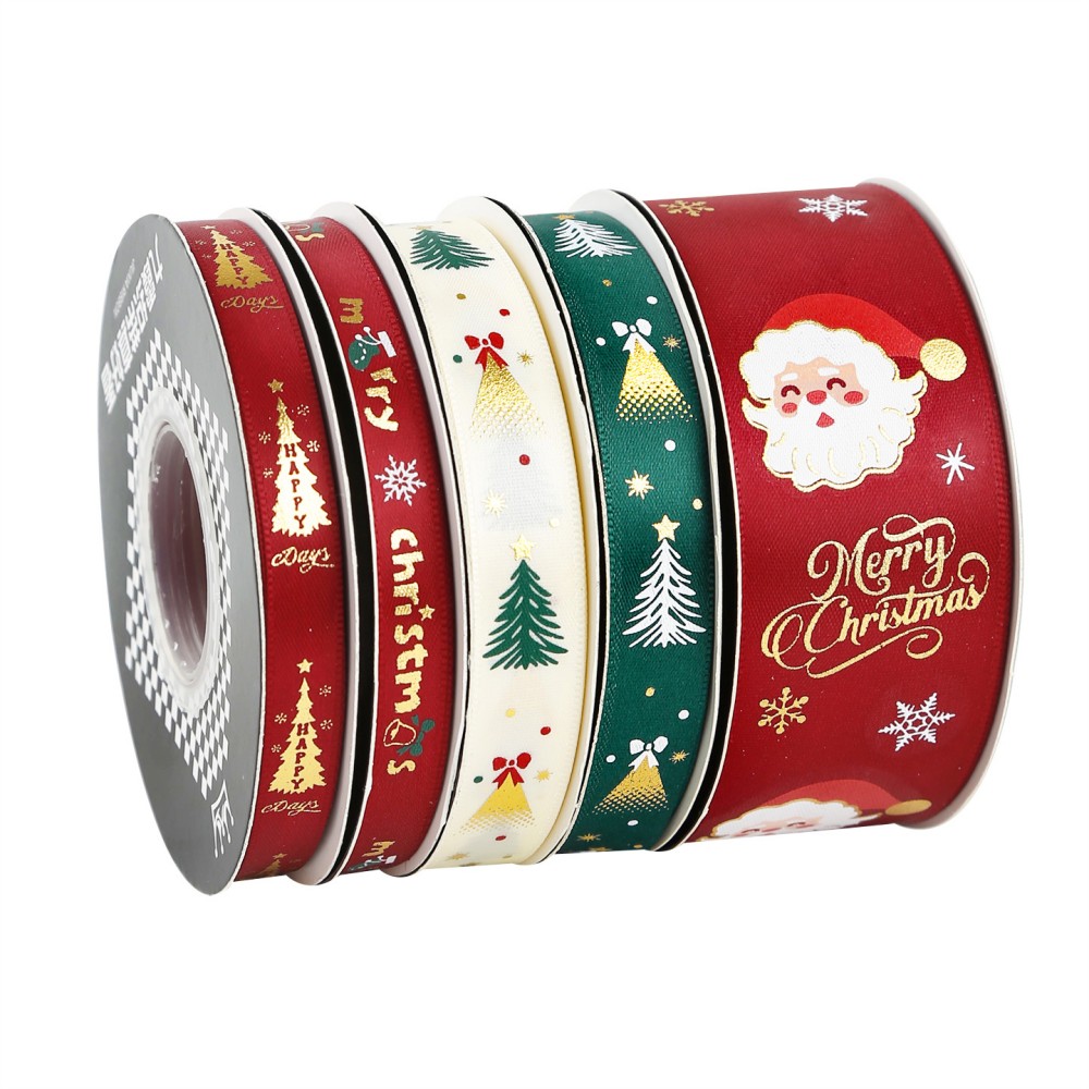 Cross-border Supply Christmas Ribbon Wholesale, High-end Gift Wrapping Satin Ribbon, All-match DIY Auxiliary Material, Holiday Decoration Ribbon For Christmas Tree, Gift Box, Wreath Decor