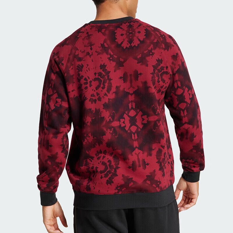 Adidas official Manchester United tie-dye series men's spring football casual cultural sweater