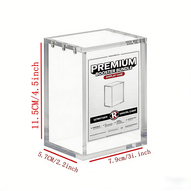 151 Booster Bundle Box Acrylic Display Box Magnetic Lid Dustproof UV Protection Clear Acrylic Case For Pokémon TCG Scarlet & Violet 151 Card Collection Storage Protector