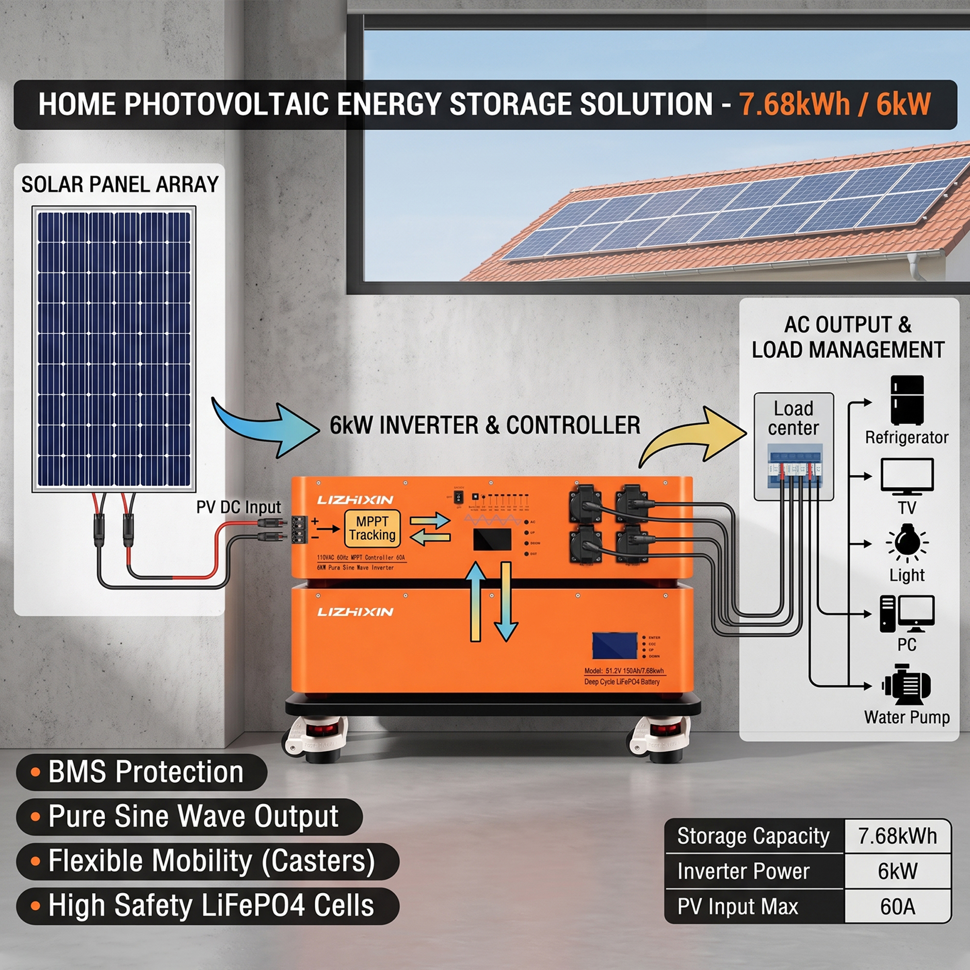 51.2V 150Ah All-in-one Battery