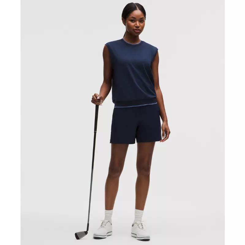 Pique Relaxed-Fit Crewneck Golf Tank Top