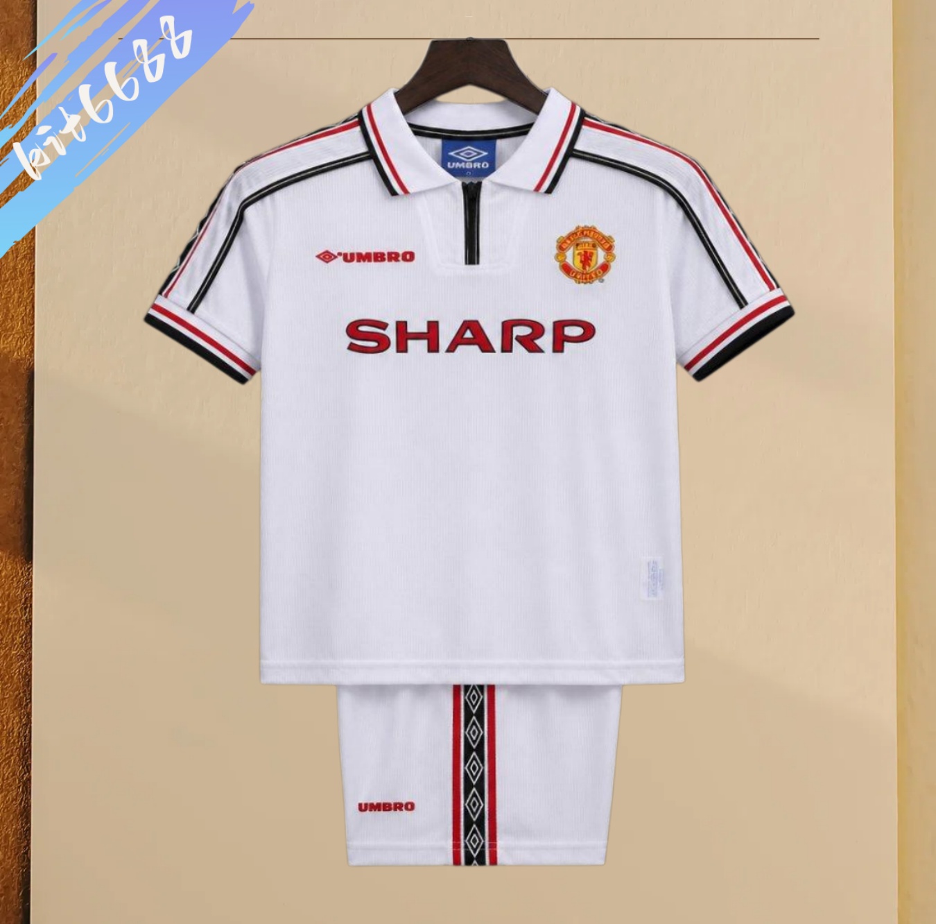 98/99 Manchester United Commemorative Edition Retro Football Soccer Kids Kit